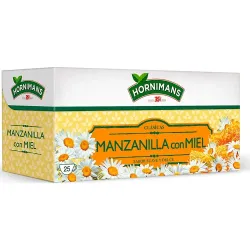 Manzanilla con miel 25 sobres  envasados individualmente 35 gr
