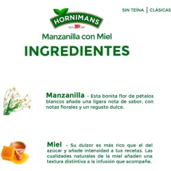 Manzanilla con miel 25 sobres envasados individualmente 35 gr