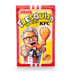 Fresquito Pollo KFC Fiesta – Caja de 40 sobres de caramelo con pica-pica