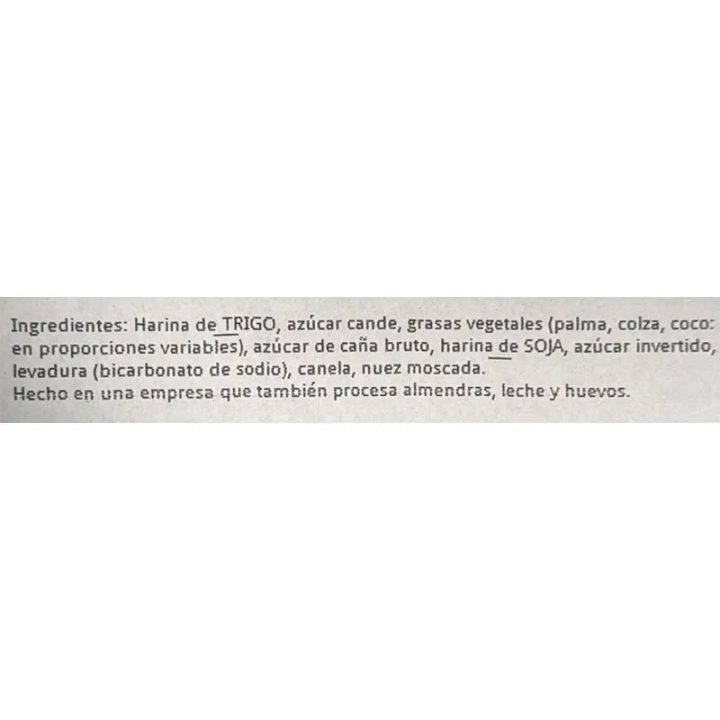 VALOR NUTRICIONAL GALLETAS VERMEIREN