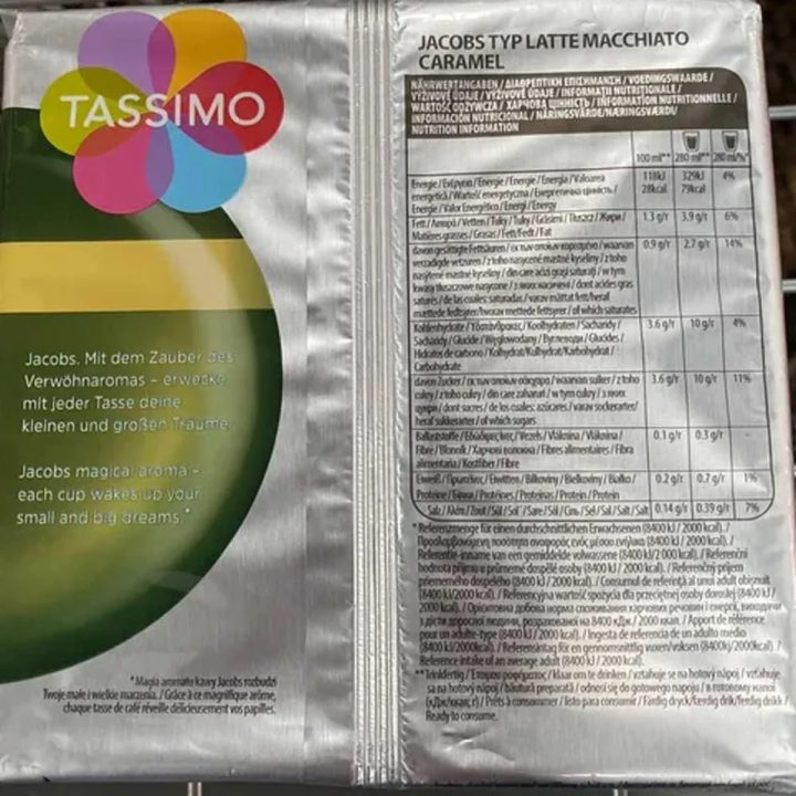Latte Macchato Caramel Jacobs 8 servicios para Tassimo
