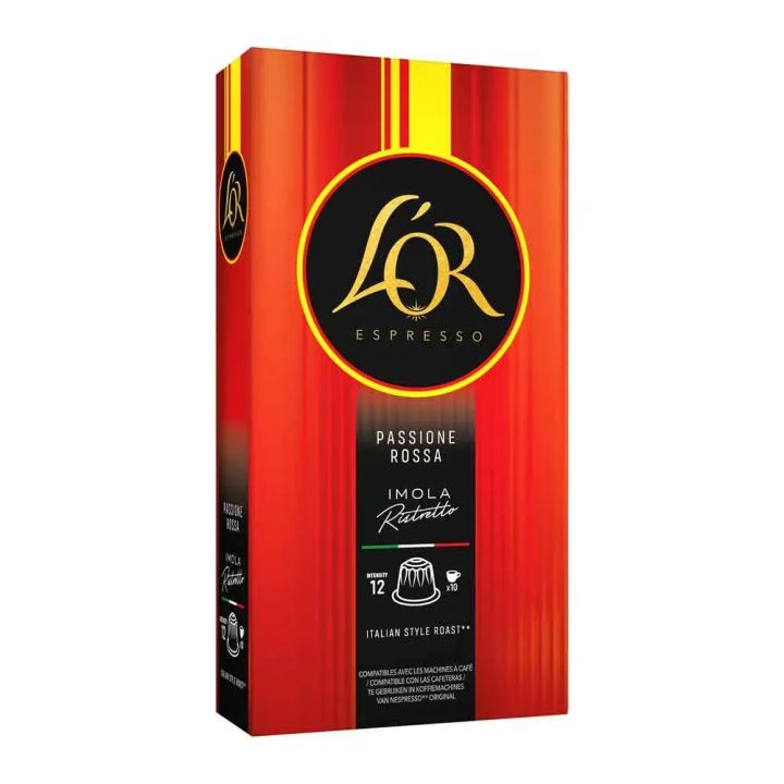 Ristretto Imola, Passione Rossa 10 cápsulas Nespresso L'or