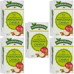 5 cajas de Infusión de manzana y canela, 20 bolsitas Hornimans 8410091103658