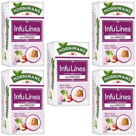 5 cajas de InfuLinea con Hinojo Hornimans 20 infusiones 8410091024915