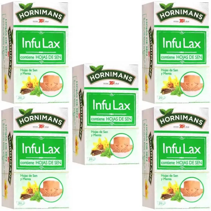 5 cajas de InfuLax con Hojas de Sen Hornimans 20 infusiones 8410091061309