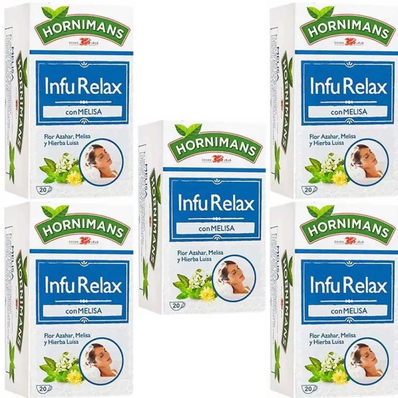 5 cajas de Infu Relax con Melisa Hornimans 20 infusiones 8410091024939 5 cajas de Infu Relax con Melisa Hornimans 20 infusiones 8410091024939