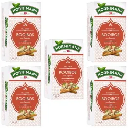 5 cajas de Hornimans Té Rooibos con Especias, 20 bolsitas. 8410091024953