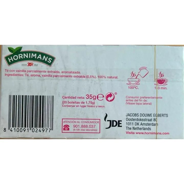 VALOR NUTRICIONAL TE BANCO HORNIAMNS
