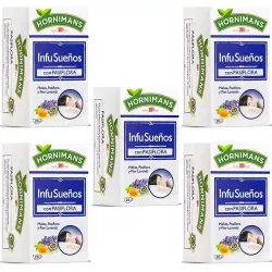 5 cajas de  Infu sueños con pasiflora, 20 bolsitas HORNIMANS. 8410091104464