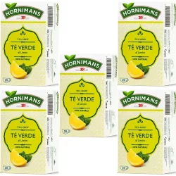 5 cajas de  Hornimans Té Verde al Limón, 20 bolsitas. 8410091025059