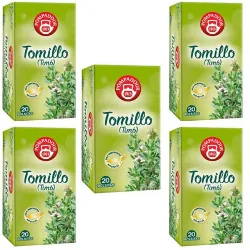 5 cajas de Tomillo (timonet) 20 infusiones Pompadour 8412900401153