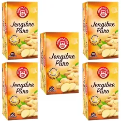 5 cajas de Jengibre Puro, 20 infusiones Pompadour 8412900708764