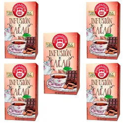 5 cajas de Infusión con sabor a Cacao Pompadour 18 bolsitas  8412900706814