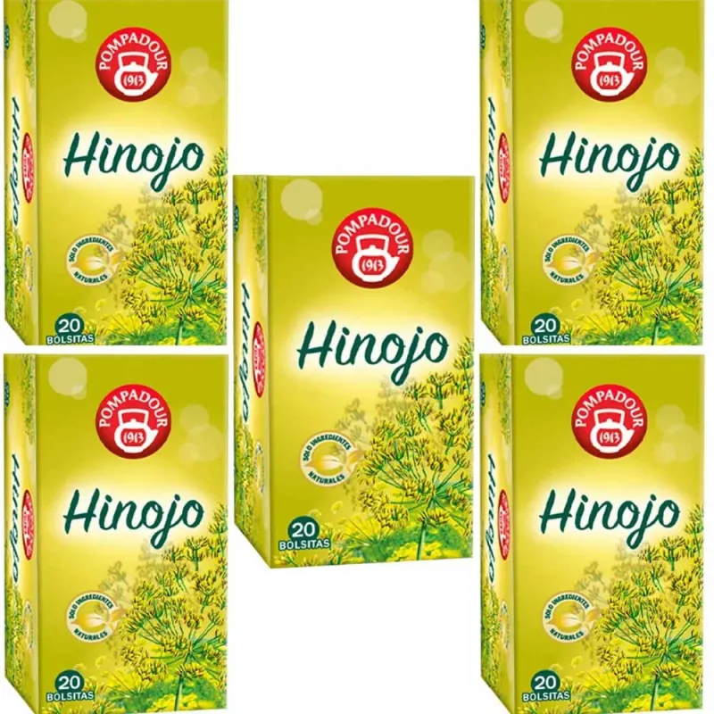 5 cajas de Infusión Hinojo Pompadour. 20 unidades 8412900401122 5 cajas de Infusión Hinojo Pompadour. 20 unidades 8412900401122