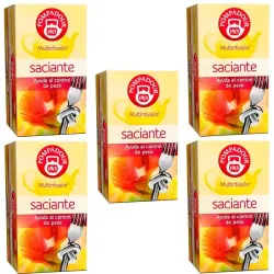 5 cajas de Saciante Pompadour 20 infusiones, ayuda al control del peso 8412900401245