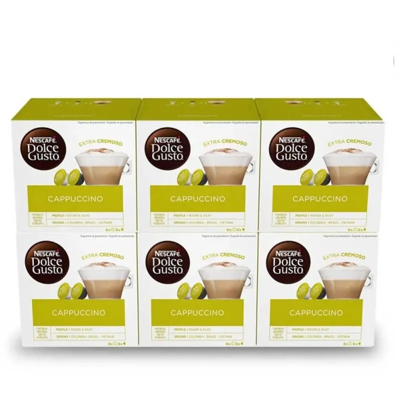 Cappuccino 6 cajas de 16 cápsulas Dolce Gusto Cappuccino 6 cajas de 16 cápsulas Dolce Gusto