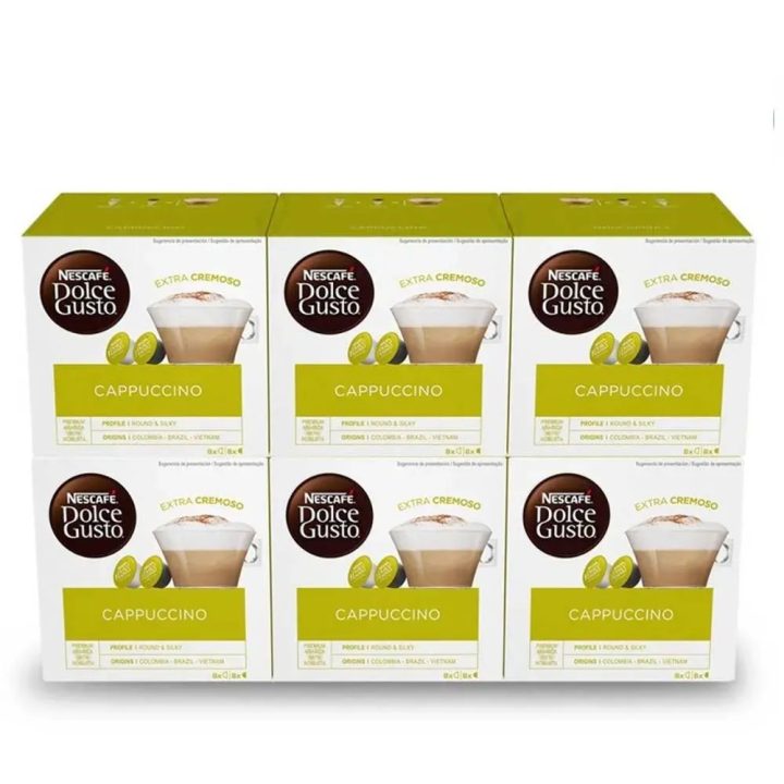 Cappuccino 6 cajas de 16 cápsulas Dolce Gusto