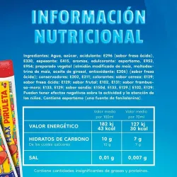 informacion nutricional Flax Surtido Fiesta Congelable 70 ml.  100 unidades