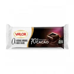 Chocolate Valor 70% Cacao Sin Azúcarcar 20 chocolatinas de 35 g
