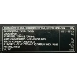 valor nutricional tableta impulso chocolate valor 70%