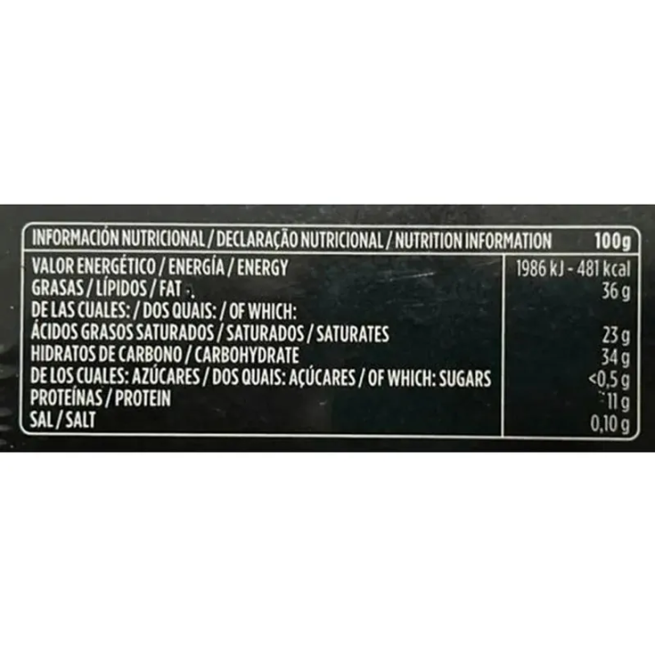 valor nutricional tableta impulso chocolate valor 70%