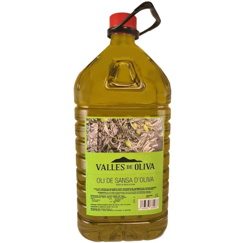 Aceite Vallesdeoliva suave 5 litros de aceite de Orujo de Oliva Aceite Vallesdeoliva suave 5 litros de aceite de Orujo de Oliva