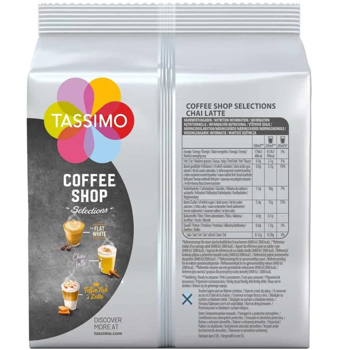 Coffee Shop Chai Latte 8 servicios para Tassimo