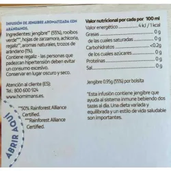 VALOR NUTRICIONAL BIENESTAR ARÁNDANOS HORNIMANS