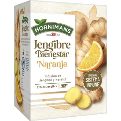 Hornimans Jengibre Bienestar Naranja, 15 bolsitas.