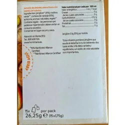VALOR NUTRICIONAL JENGIBRE BIENESTAR
