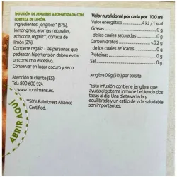 VALOR NUTRICIONAL BIENESTAR LIMON HORNIMANS