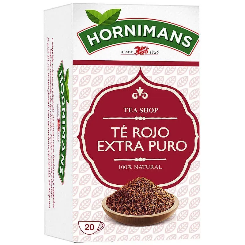 Té Rojo Extra Puro Hornimans, 20 unidades