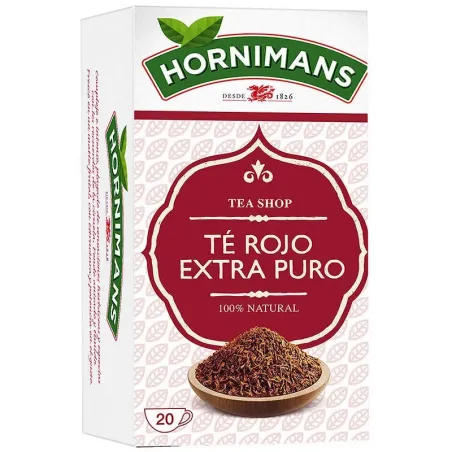 Té Rojo Extra Puro Hornimans, 20 unidades