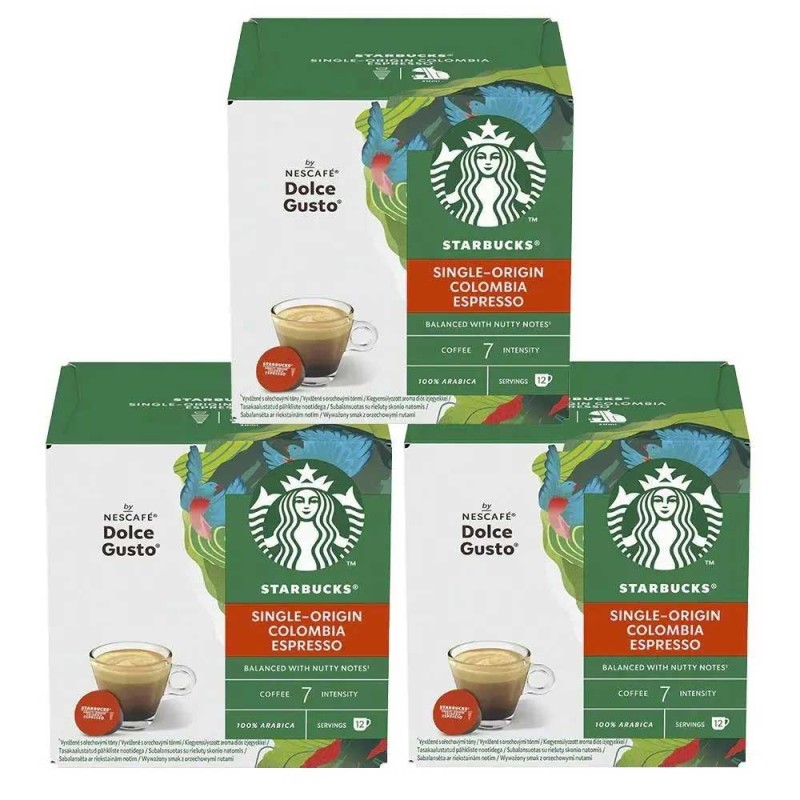 3 cajas Espresso Colombia Starbucks, Dolce Gusto compatible 3 cajas Espresso Colombia Starbucks, Dolce Gusto compatible