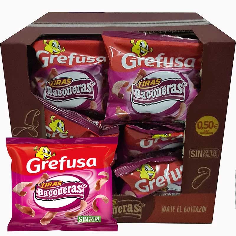 Tiras Baconeras Grefusa caja 25 unidades de 33 gramos Tiras Baconeras Grefusa caja 25 unidades de 33 gramos