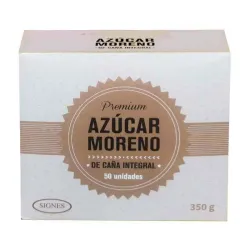Azúcar Moreno de caña integral, 50 sobres monodosis.