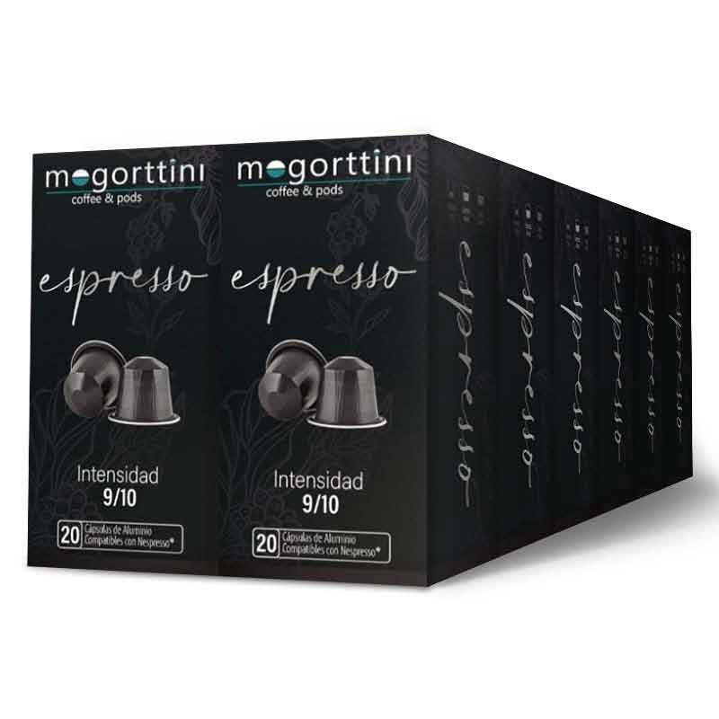 Espresso 12 cajas Mogorttini de 20 cápsulas aluminio . Compatibles con Nespresso. Espresso 12 cajas Mogorttini de 20 cápsulas aluminio . Compatibles con Nespresso.
