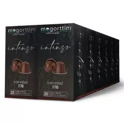 Café Intenso 12 cajas Mogorttini 240 cápsulas de cafe Nespresso en aluminio