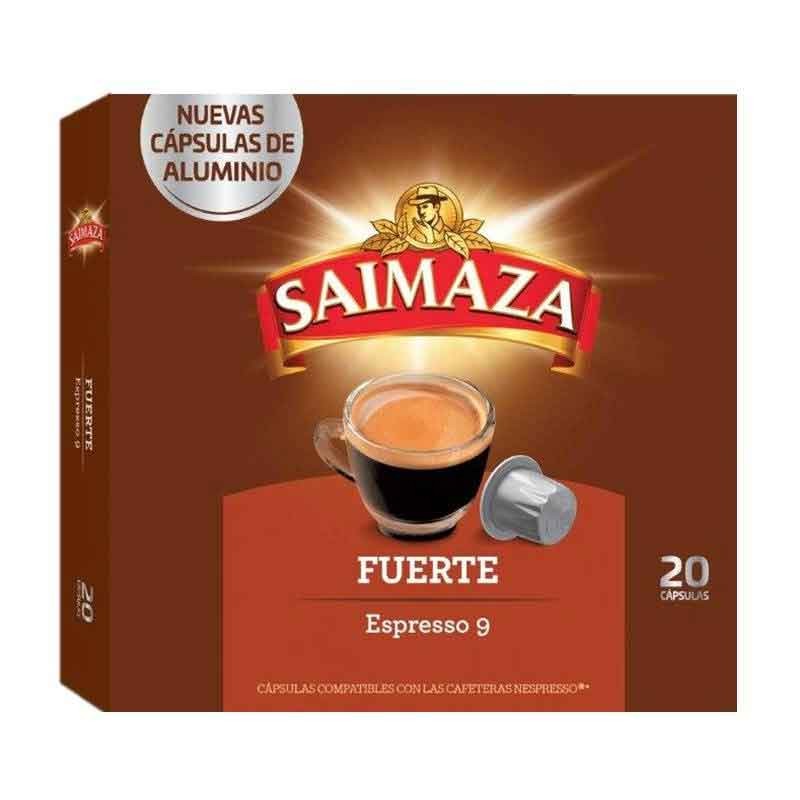 FUERTE 20 cápsulas de aluminio SAIMAZA compatibles Nespresso FUERTE 20 cápsulas de aluminio SAIMAZA compatibles Nespresso