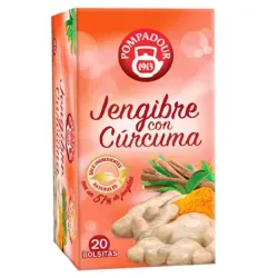 Jengibre con Cúrcuma, 20 infusiones de Pompadour
