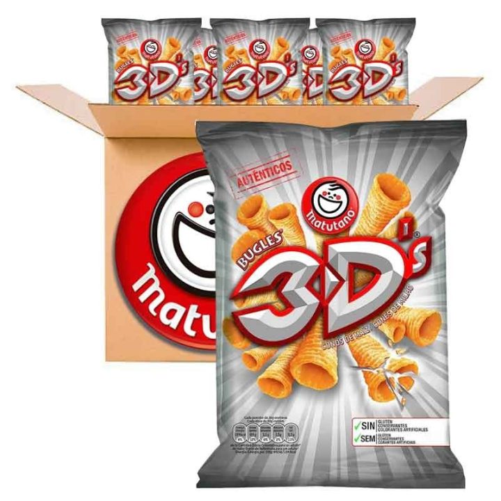 Bugles 3D Matutano 35 gr. 20 paquetes.