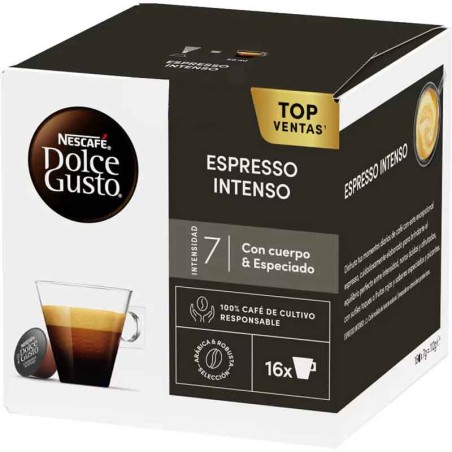 Café espresso Intenso 16 unidades Dolce Gusto. Cápsulas Originales