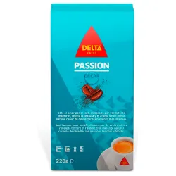 Passion Descafeinado Café Molido 220 gr Delta Cafés envasado al vacío