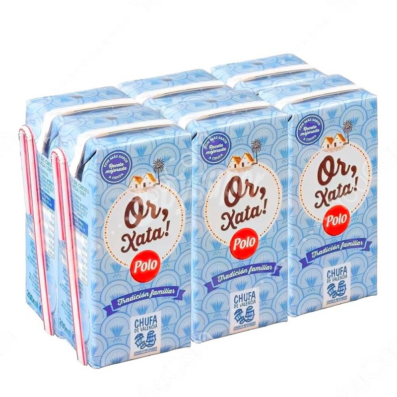 Pack 6 ud. Or,xata Mini Polo 200ml de Horchata de Valencia Pack 6 ud. Or,xata Mini Polo 200ml de Horchata de Valencia