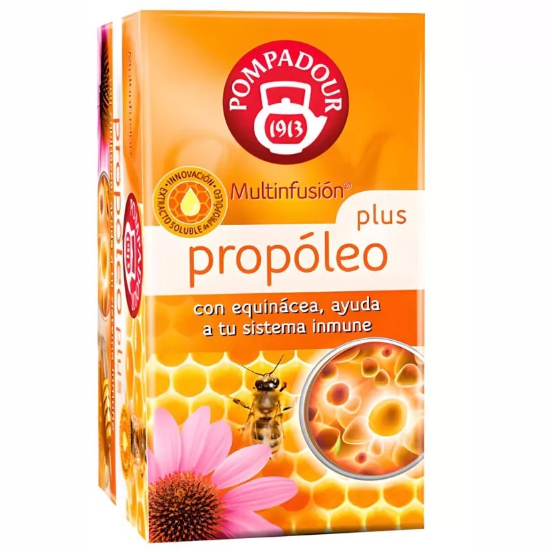 Propóleo Plus con Equinácea. 18 bolsitas Pompadour Propóleo Plus con Equinácea. 18 bolsitas Pompadour