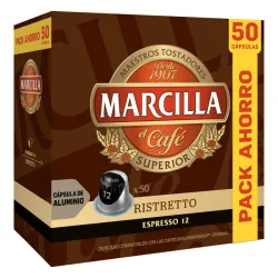Ristretto Marcilla  50 cápsulas de aluminio compatibles con Nespresso