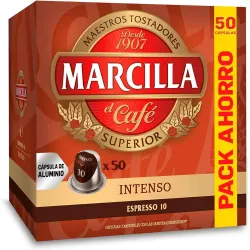 Intenso Marcilla 50 cápsulas compatibles con Nespresso