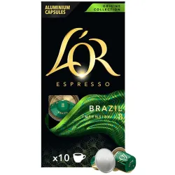 Brasil 10 capsulas aluminio compatibles Nespresso