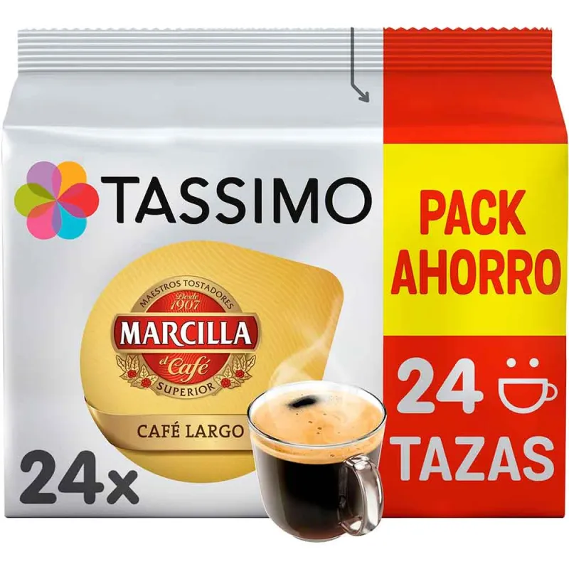 Café Largo Marcilla Tassimo Pack Ahorro 24 servicios Café Largo Marcilla Tassimo Pack Ahorro 24 servicios