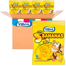 Bananas Vidal  14 bolsas de gominolas de 90 gr. Autentico sabor